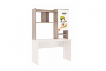 Надстройка для стола Мебельсон Зоо 28.01 дуб мария/белый