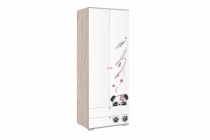 Шкаф двухдверный Мебельсон Панда 55.01 дуб мария/белый