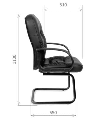 Кресло для посетителя Chairman Chairman 416V Черное Эко