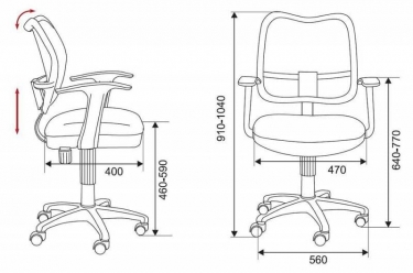 Кресло офисное Бюрократ Бюрократ CH-W797/OR/TW-96-1