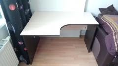 Стол компьютерный угловой Альтерна Р.РС-12 левый Венге/Дуб молочный