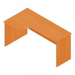 Стол компьютерный угловой Альтерна Р.РС-16 левый дуб молочный