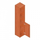 Шкаф для документов узкий с тонированными стеклами Альтерна Р.П-2СТ бук Бавария