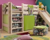 Шторы Мебельград на низкую кровать Соня эдна полоса/песко сиреневый