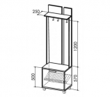 Прихожая WEST Rinner Комлпект 5_Ясень шимо темн/ясень шимо св