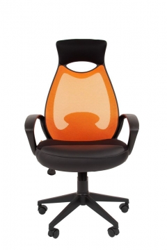 Кресло для руководителя Chairman CHAIRMAN 840 black Сетчатый акрил/оранжевый