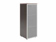 Шкаф колонка со стеклянной дверью в алюминиевой раме и топом Skyland XMC 42.7 Дуб Сонома/Рено