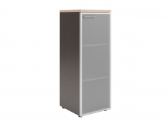 Шкаф колонка со стеклянной дверью в алюминиевой раме и топом Skyland XMC 42.7 Бук Тиара/Рено