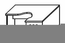 Стол письменный правый Skyland СА-3 Пр Ясень Шимо