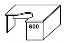 Стол письменный правый Skyland СА-4 Пр Клен/металлик