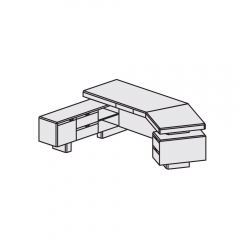Стол письменный левый приставка слева POINTEX DVS2310103 Темный орех