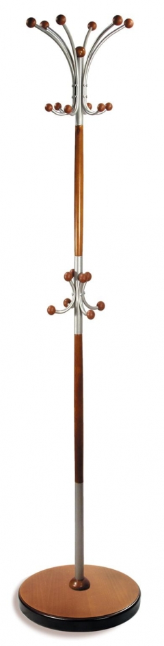 Вешалка напольная Мебелик Д 1 Металлик/ средне-коричневый