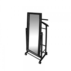 Вешалка костюмная с зеркалом на колесах Мебелик В 24Н Венге