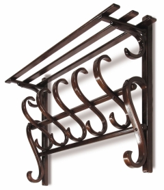 Вешалка настенная Мебелик В 7Н Тёмно-коричневый