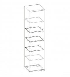 Шкаф-пенал с полками Соник Карисма 5.1в Венге/белый глянец