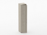 Шкаф высокий закрытый Персона Грата Glassy 6.19.13Л Дуб сантана светлый