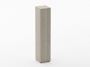 Шкаф высокий закрытый Персона Грата Glassy 6.19.13Л Дуб сантана светлый