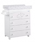 Комод Micuna Micuna Sweet Bear пеленальный B-970 white матрасик stars grey