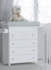 Комод Micuna Micuna Valentina пеленальный B-970 white матрасик stars grey