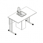 Стол ученический Альтерна для кабинета физики и химии АЛц.СКНХ