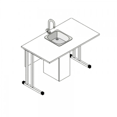 Стол ученический Альтерна для кабинета физики и химии АЛц.СКНХ