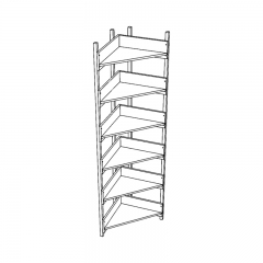 Стеллаж угловой Альтерна на металлокаркасе АЛц.СТУ