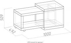 Стол Глазовская МФ журнальный 1 Hyper Венге гостиная