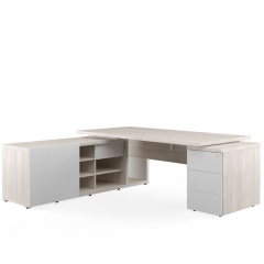 Стол рабочий на креденции и тумбе левый POINTEX ZIO28511021 Светлый дуб