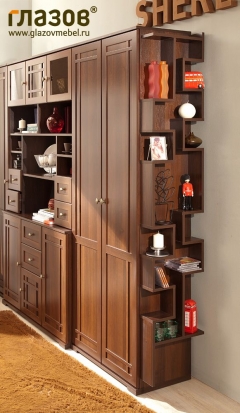 Стеллаж Глазовская МФ Twist Орех Шоколадный