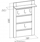 Вешалка Глазовская МФ 2 Hyper Палисандрприхожая