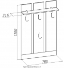 Вешалка Глазовская МФ 1 Hyper Венгеприхожая