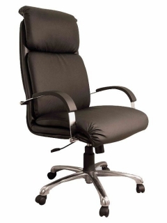 Кресло руководителя OLSS Надир хром Кожа