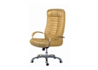 Кресло руководителя OLSS Атлант хром Кожа