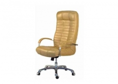 Кресло руководителя OLSS Атлант хром Кожа