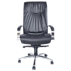 Кресло руководителя OLSS Шеф хром Черный