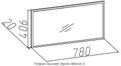 Зеркало навесное Глазовская МФ 24 Комфорт Дуб Сонома прихожая