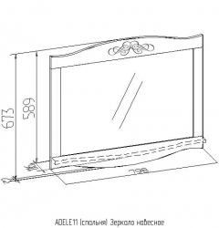 Зеркало навесное Глазовская МФ ADELE 11 Дуб Сонома/Орех шоколадный спальня