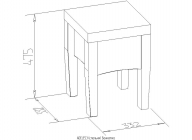 Банкетка Глазовская МФ ADELE 53 Дуб Сонома/Venzel Amber спальня