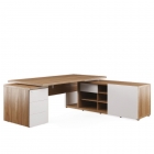 Стол рабочий на креденции и тумбе правый POINTEX ZIO28510931 Орех