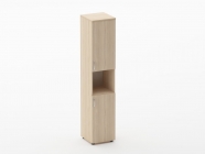 Шкаф высокий закрытый с нишей Персона Грата Glassy 6.19.11Л Дуб молочный