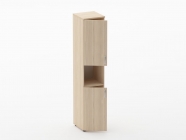 Шкаф высокий закрытый с нишей Персона Грата Glassy 6.19.11Л Орех