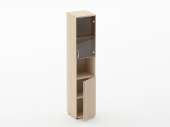 Шкаф высокий со стеклом и нишей Персона Грата Glassy 6.19.14Пр Венге