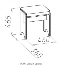 Банкетка Глазовская МФ АМЕЛИ 8 Венге спальня