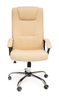 Кресло руководителя Tetchair Maxima хром бежевый 36-34