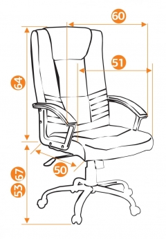 Кресло руководителя Tetchair Maxima хром коричневый 36-36