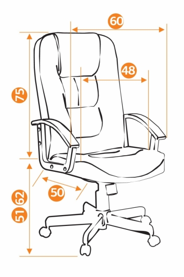 Кресло руководителя Tetchair CH9944 хром коричневый 36-36