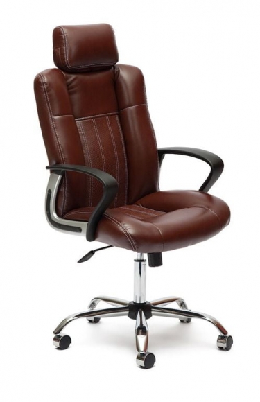 Кресло руководителя Tetchair Oxford хром коричневый 2 TONE