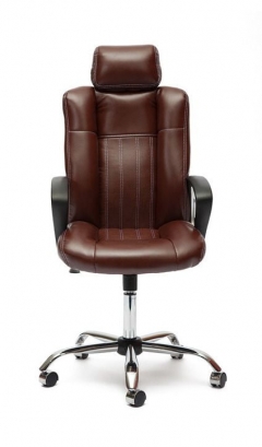 Кресло руководителя Tetchair Oxford хром коричневый 2 TONE