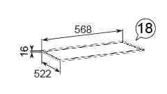 Полки навесные Ижмебель Виктория 18 3 шт
