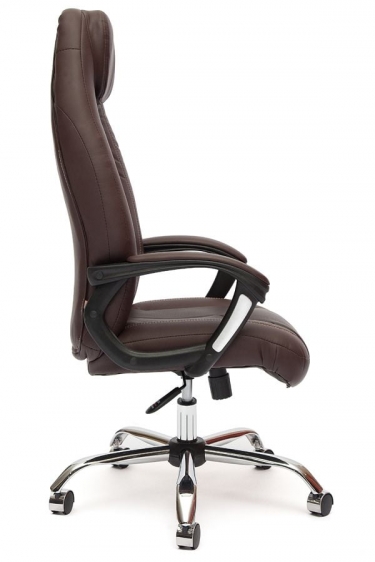 Кресло руководителя Tetchair BOSS хром Коричневый 36-36